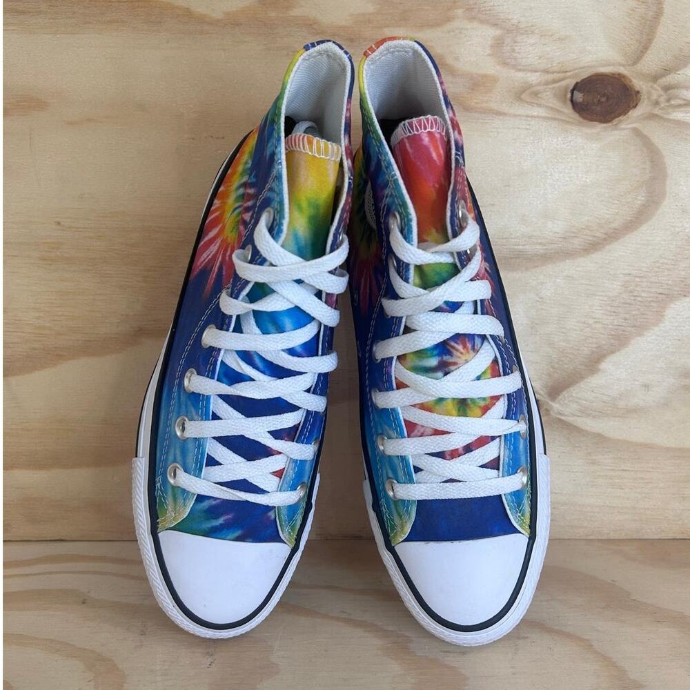 Converse All Star CT Pride Tie Dye Rainbow Sneakers Multicolor Womens 8 -168996F - Picture 8 of 10
